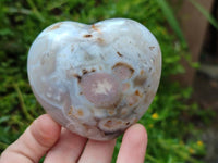 Polished Banded Agate Hearts x 6 From Madagascar