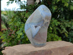 Polished Blue Lace Agate Standing Free Form x 1 From Nsanje, Malawi - Toprock Gemstones and Minerals 