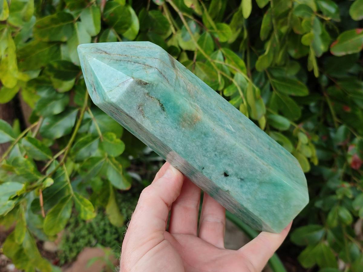Polished Amazonite Towers x 2 From Madagascar - Toprock Gemstones and Minerals 