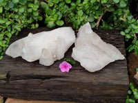 Natural Malagasy Quartz Crystal Clusters x 2 From Madagascar
