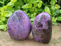 Polished Stichtite Standing Free Forms x 2 From Barberton, South Africa
