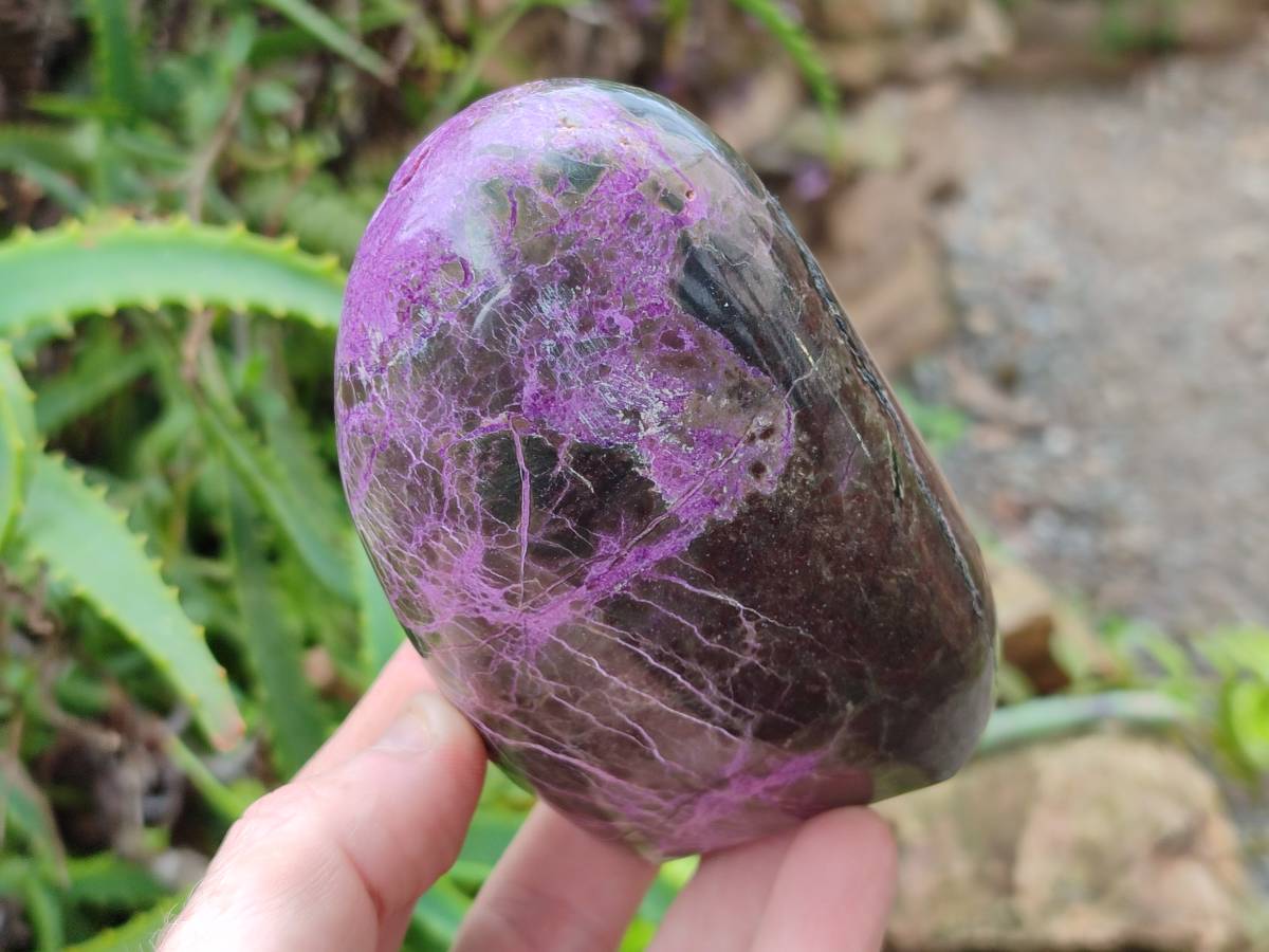 Polished Stichtite Standing Free Forms x 2 From Barberton, South Africa - Toprock Gemstones and Minerals 
