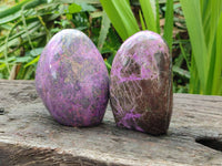Polished Stichtite Standing Free Forms x 2 From Barberton, South Africa