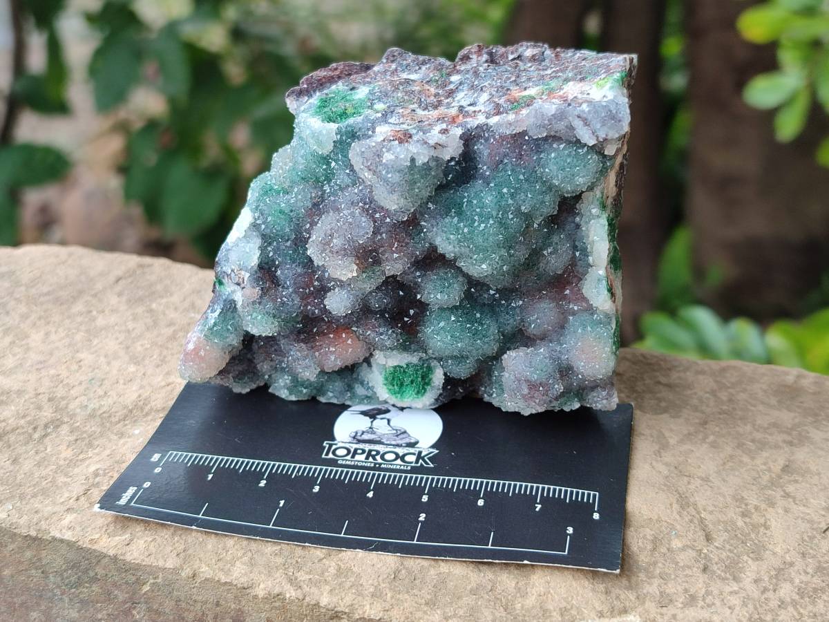 Natural Drusy Ball Malachite On Dolomite Specimens x 3 From Mindingi Mine, Kambove, Congo - Toprock Gemstones and Minerals 
