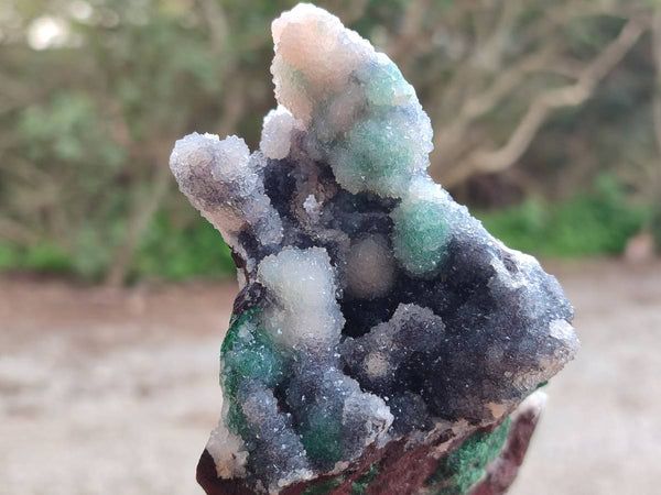 Natural Drusy Ball Malachite On Dolomite Specimens x 3 From Mindingi Mine, Kambove, Congo