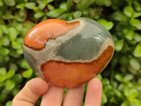 Polished Polychrome Jasper Hearts x 6 From NW Coast, Madagascar