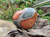 Polished Polychrome Jasper Hearts x 6 From NW Coast, Madagascar
