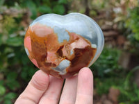 Polished Polychrome Jasper Hearts x 6 From NW Coast, Madagascar