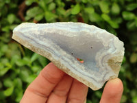 Natural Blue Lace Agate Geode Specimens x 12 From Nsanje, Malawi