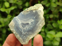 Natural Blue Lace Agate Geode Specimens x 12 From Nsanje, Malawi