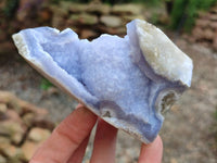 Natural Blue Lace Agate Geode Specimens x 12 From Nsanje, Malawi