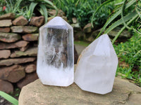 Polished Clear Quartz Crystals x 2 From Madagascar