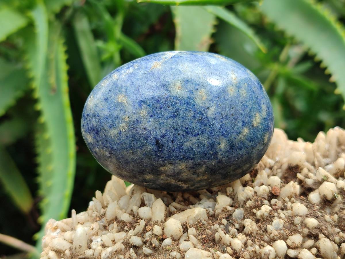 Polished Lazulite Galets x 24 From Madagascar - Toprock Gemstones and Minerals 