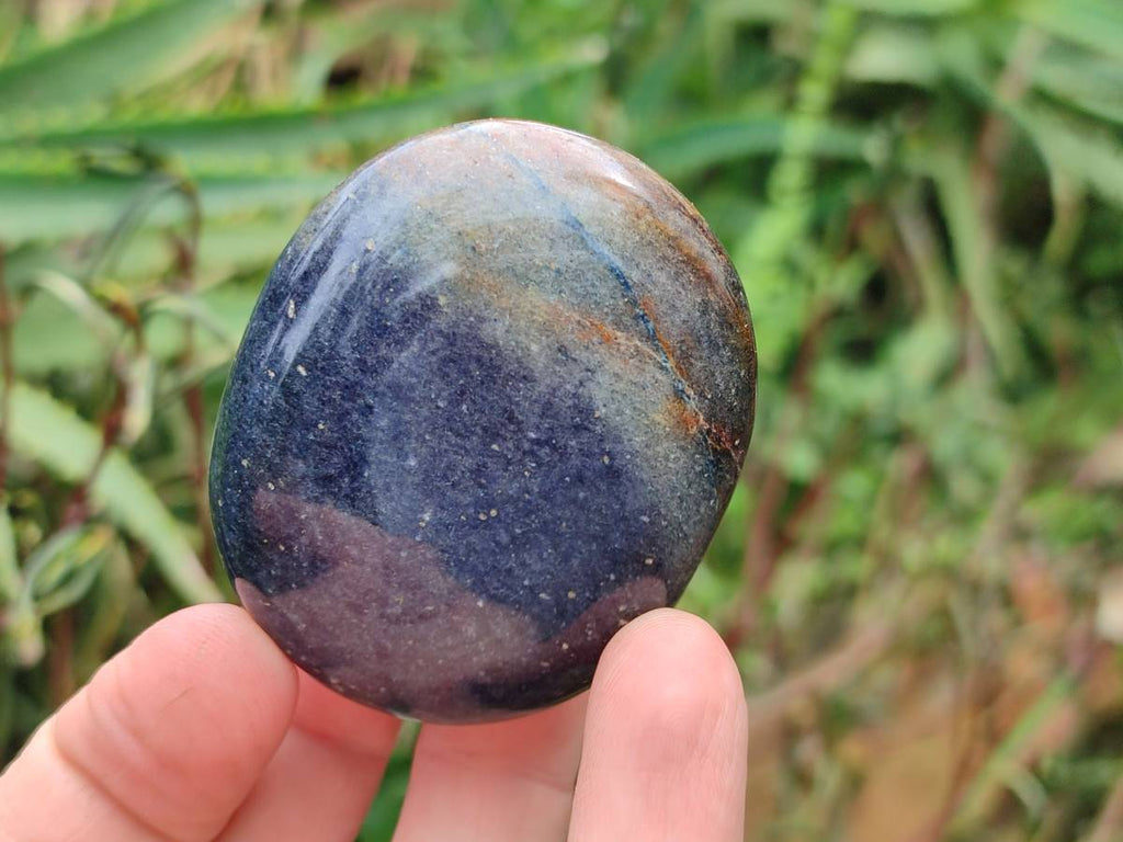 Polished Lazulite Galets x 24 From Madagascar - Toprock Gemstones and Minerals 