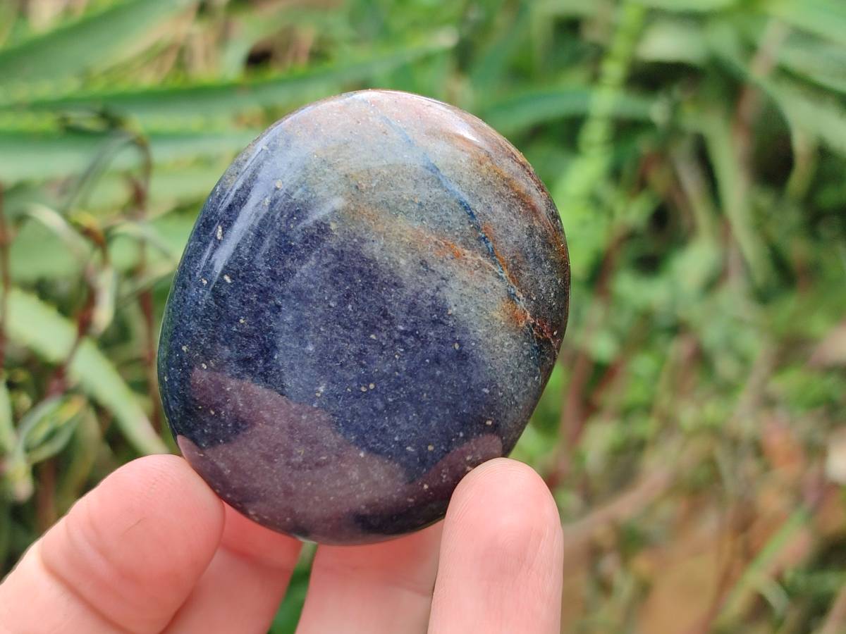 Polished Lazulite Galets x 24 From Madagascar - Toprock Gemstones and Minerals 