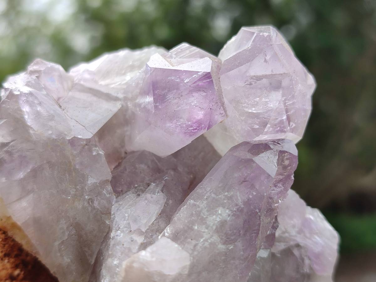 Natural Jacaranda Amethyst Quartz Crystal Clusters x 2 From Mumbwa, Zambia - Toprock Gemstones and Minerals 