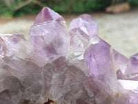 Natural Jacaranda Amethyst Quartz Crystal Clusters x 2 From Mumbwa, Zambia