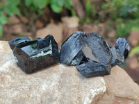 Natural Schorl Black Tourmaline with Vermiculite x 12 From Erongo, Namibia