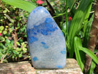 Polished Blue Spotted Spinel in Quartz Standing Free Form x 2 From Madagascar - Toprock Gemstones and Minerals 