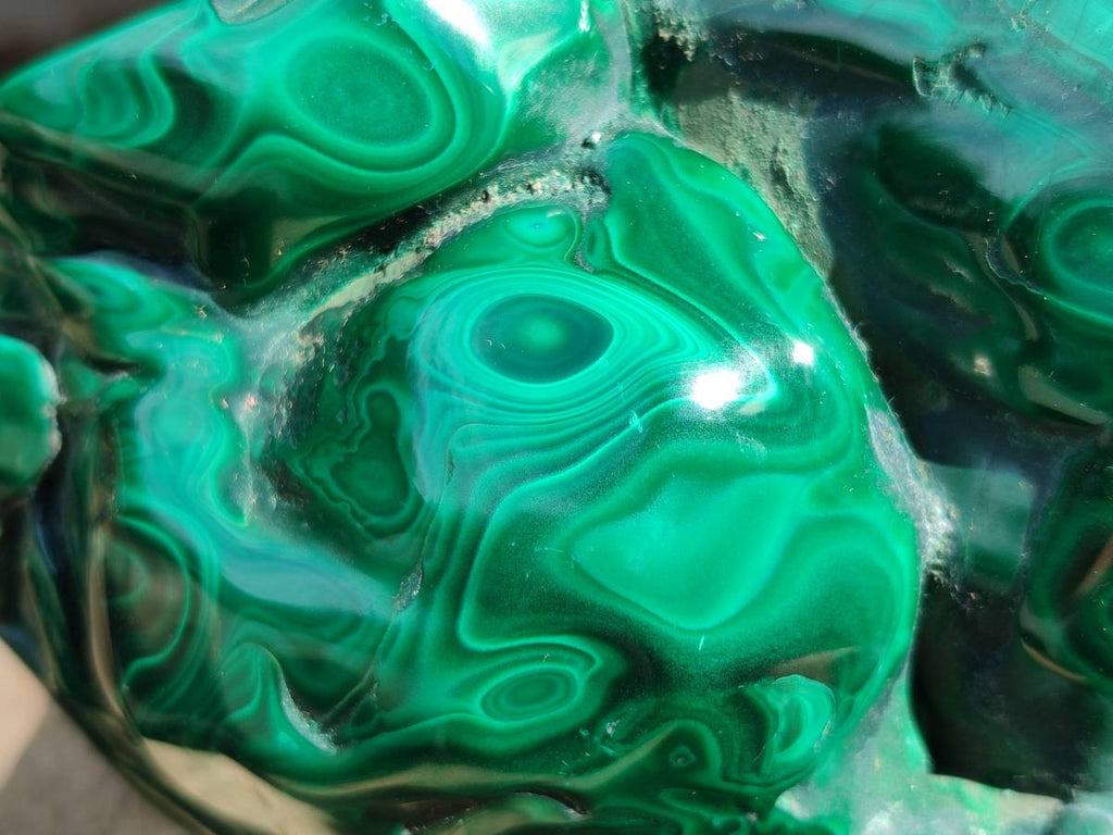 Polished Large Flower Banded Malachite Free Form x 1 From Congo - Toprock Gemstones and Minerals 