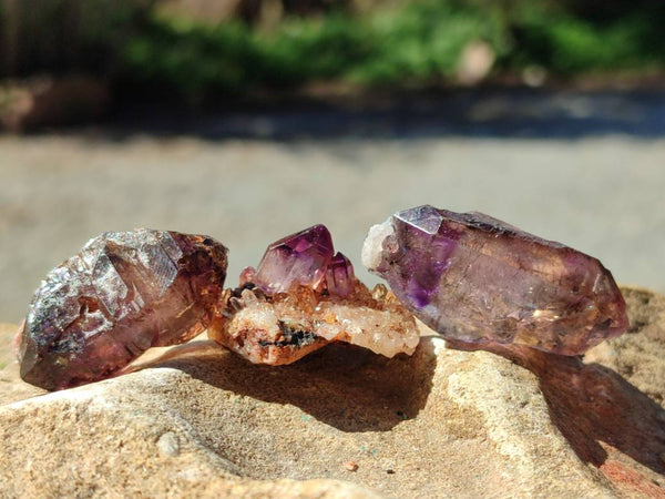 Natural Window Amethyst Crystals x 46 From Chiredzi, Zimbabwe