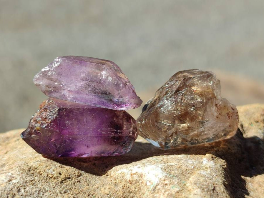 Natural Window Amethyst Crystals x 46 From Chiredzi, Zimbabwe - Toprock Gemstones and Minerals 