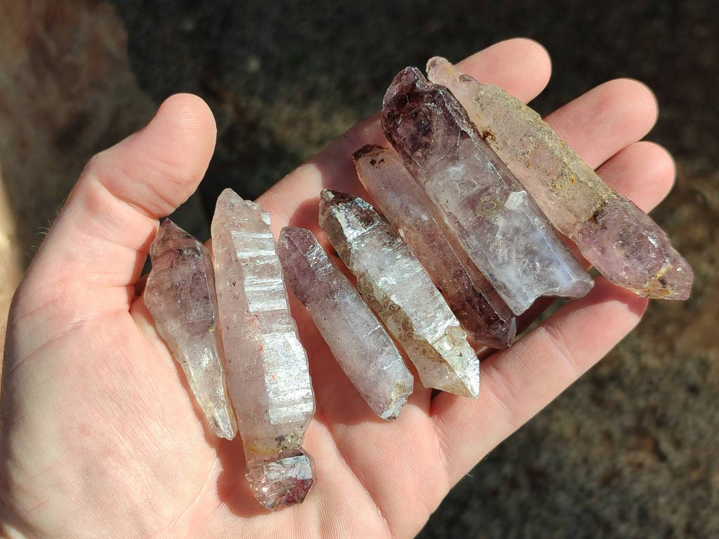 Natural Window Amethyst Crystals x 46 From Chiredzi, Zimbabwe - Toprock Gemstones and Minerals 