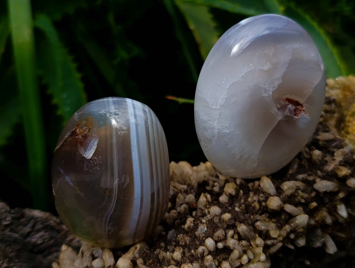 Polished Mixed Agate Galets x 24 From Madagascar - Toprock Gemstones and Minerals 