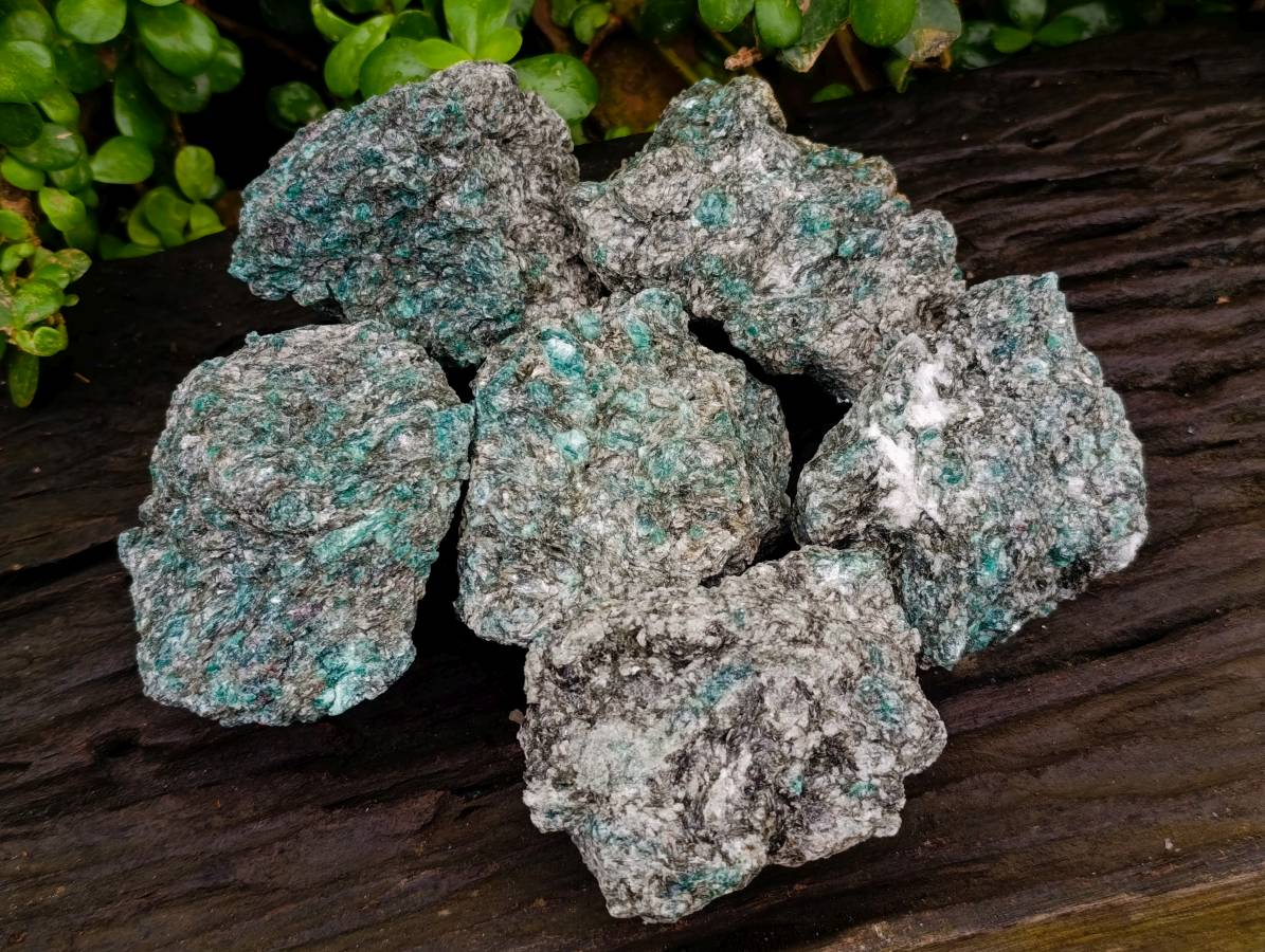 Natural Emerald Mica 'Mutokolite' Cobbed Specimens x 6 From Mutoko, Zimbabwe - Toprock Gemstones and Minerals 