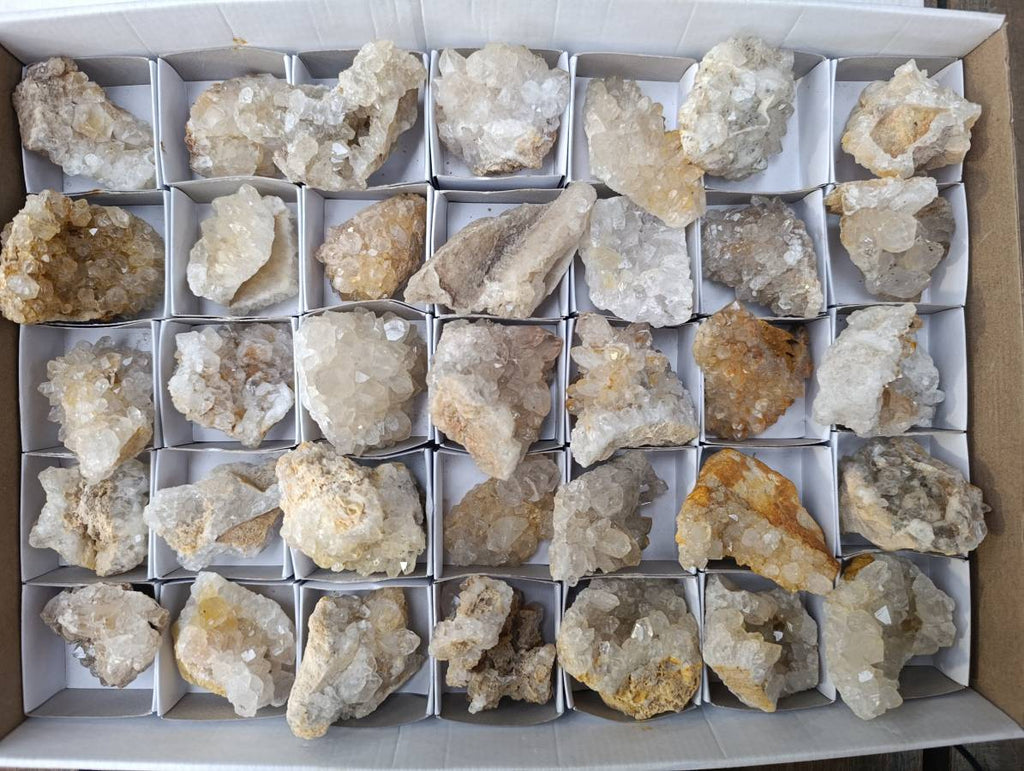 Natural Limonite Quartz Clusters x 35 From Solwezi, Zambia - Toprock Gemstones and Minerals 