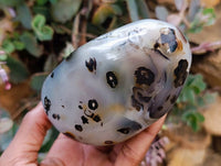 Polished Dendritic Agate Standing Free Forms x 3 From Moralambo, Madagascar