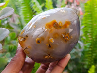 Polished Dendritic Agate Standing Free Forms x 3 From Moralambo, Madagascar