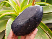 Polished Black Tourmaline Standing Free Forms x 2 From Madagascar