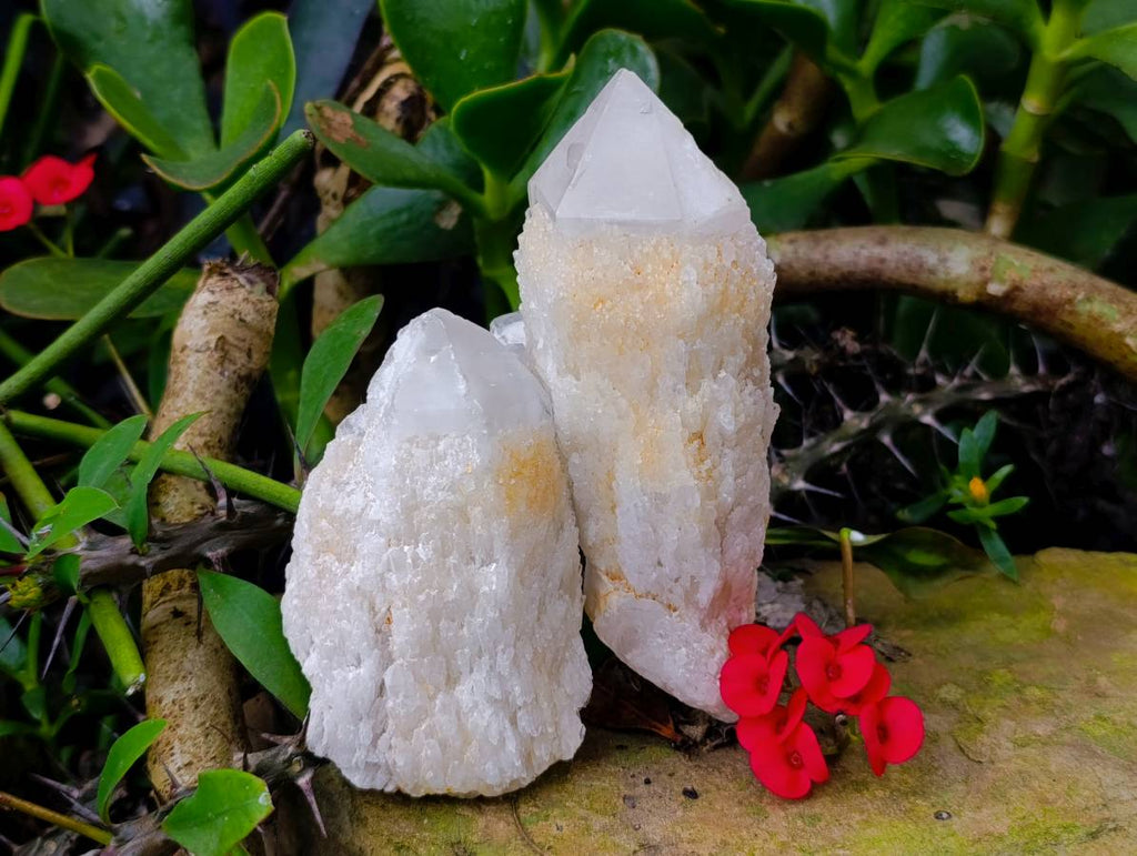 Natural Quartz Crystal Clusters x 6 From Madagascar - Toprock Gemstones and Minerals 