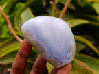 Polished Blue Lace Agate Standing Free Forms x 7 From Nsanje, Malawi - Toprock Gemstones and Minerals 