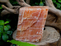 Natural Sunset Orange Calcite Specimens x 2 From Spitzkop, Namibia