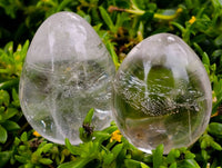 Polished Rock Crystal Gemstone Eggs x 6 From Madagascar
