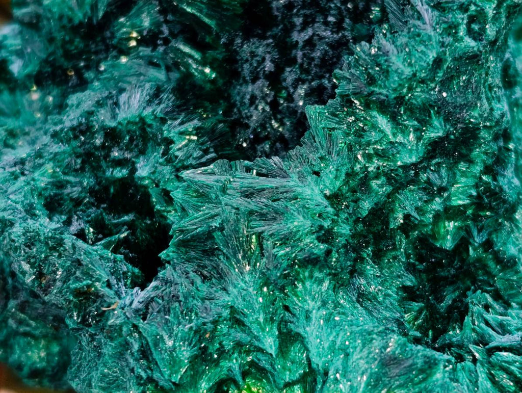 Natural Silky Malachite Specimens x 2 From Kasompe, Congo - Toprock Gemstones and Minerals 