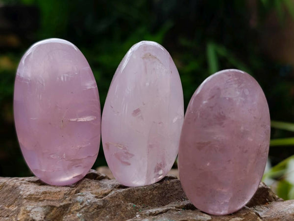 Polished Rose Quartz Palm Stones x 20 From Madagascar