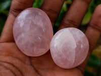 Polished Rose Quartz Palm Stones x 20 From Madagascar