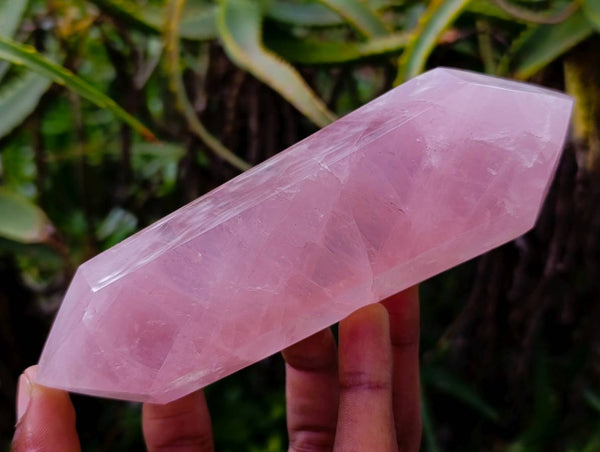 Polished Double Terminated Rose Quartz Crystals x 6 From Madagascar
