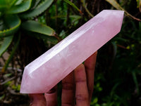 Polished Double Terminated Rose Quartz Crystals x 6 From Madagascar