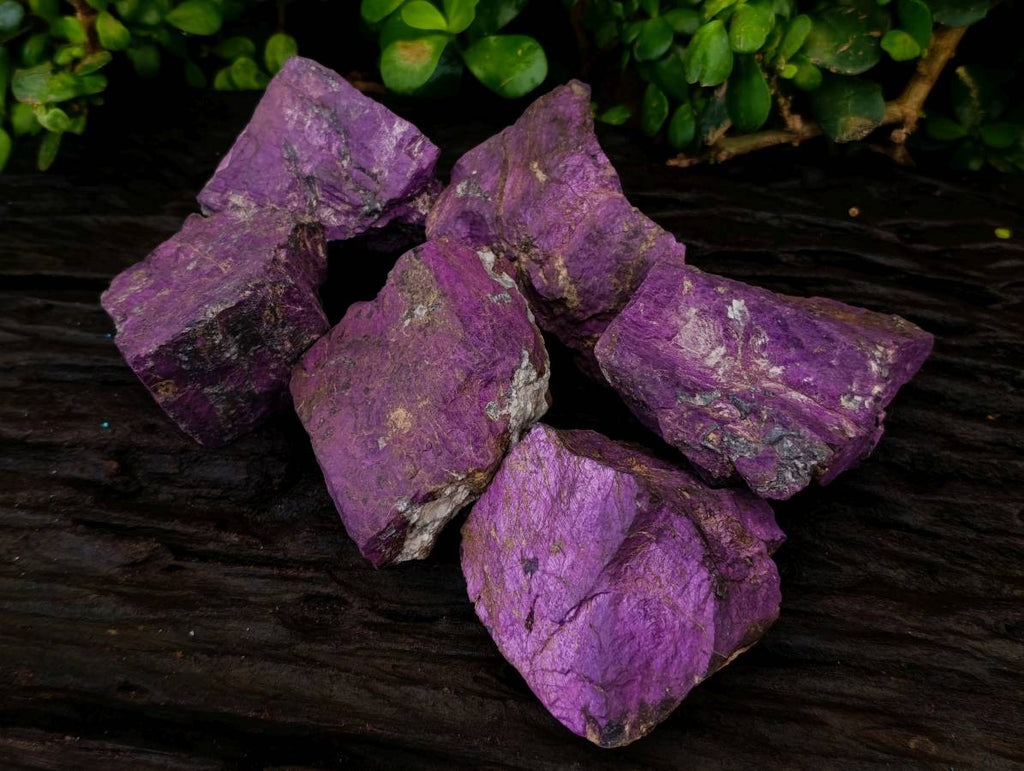 Natural Metallic Purpurite Specimens x 6 From Erongo, Namibia - Toprock Gemstones and Minerals 