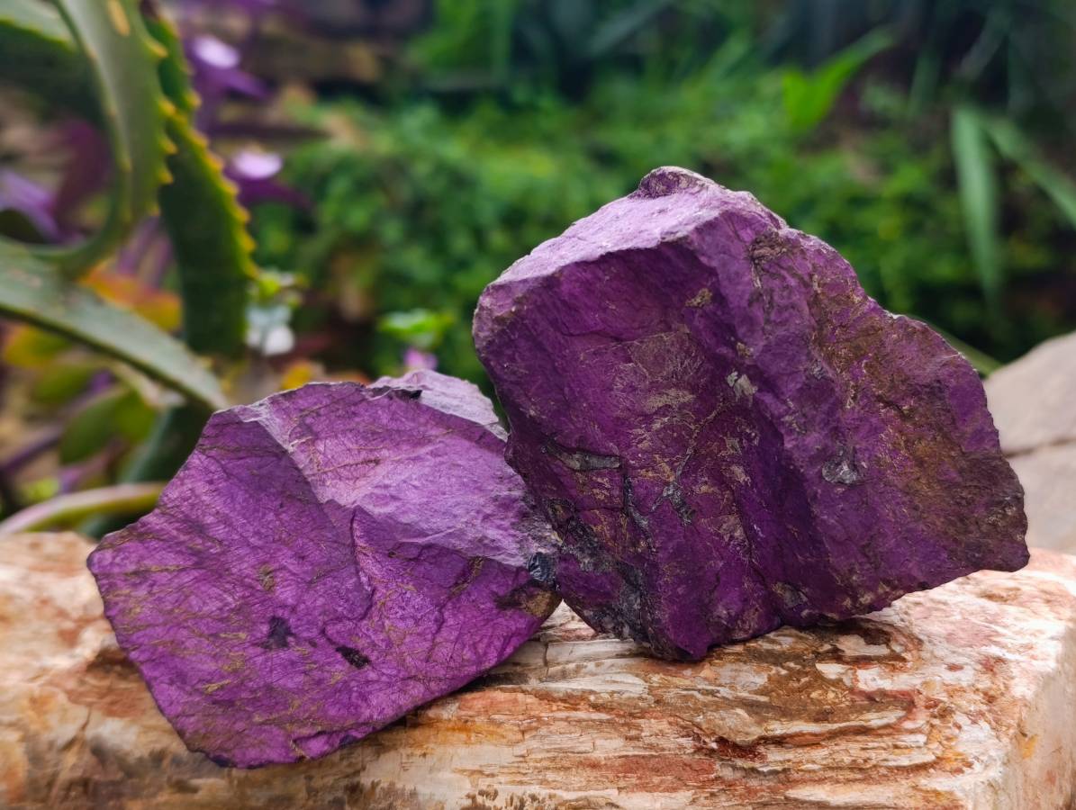 Natural Metallic Purpurite Specimens x 6 From Erongo, Namibia - Toprock Gemstones and Minerals 