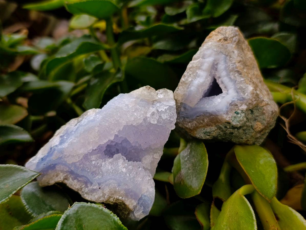 Natural Blue Lace Agate Specimens x 12 From Nsanje, Malawi - Toprock Gemstones and Minerals 