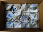 Natural Blue Lace Agate Specimens x 12 From Nsanje, Malawi - Toprock Gemstones and Minerals 
