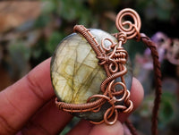 Hand Made Labradorite Copper Wire Wrapped Stone Pendants -Sold Per Item- From South Africa