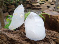Natural Icy Etched Quartz Crystals x 3 From Madagascar