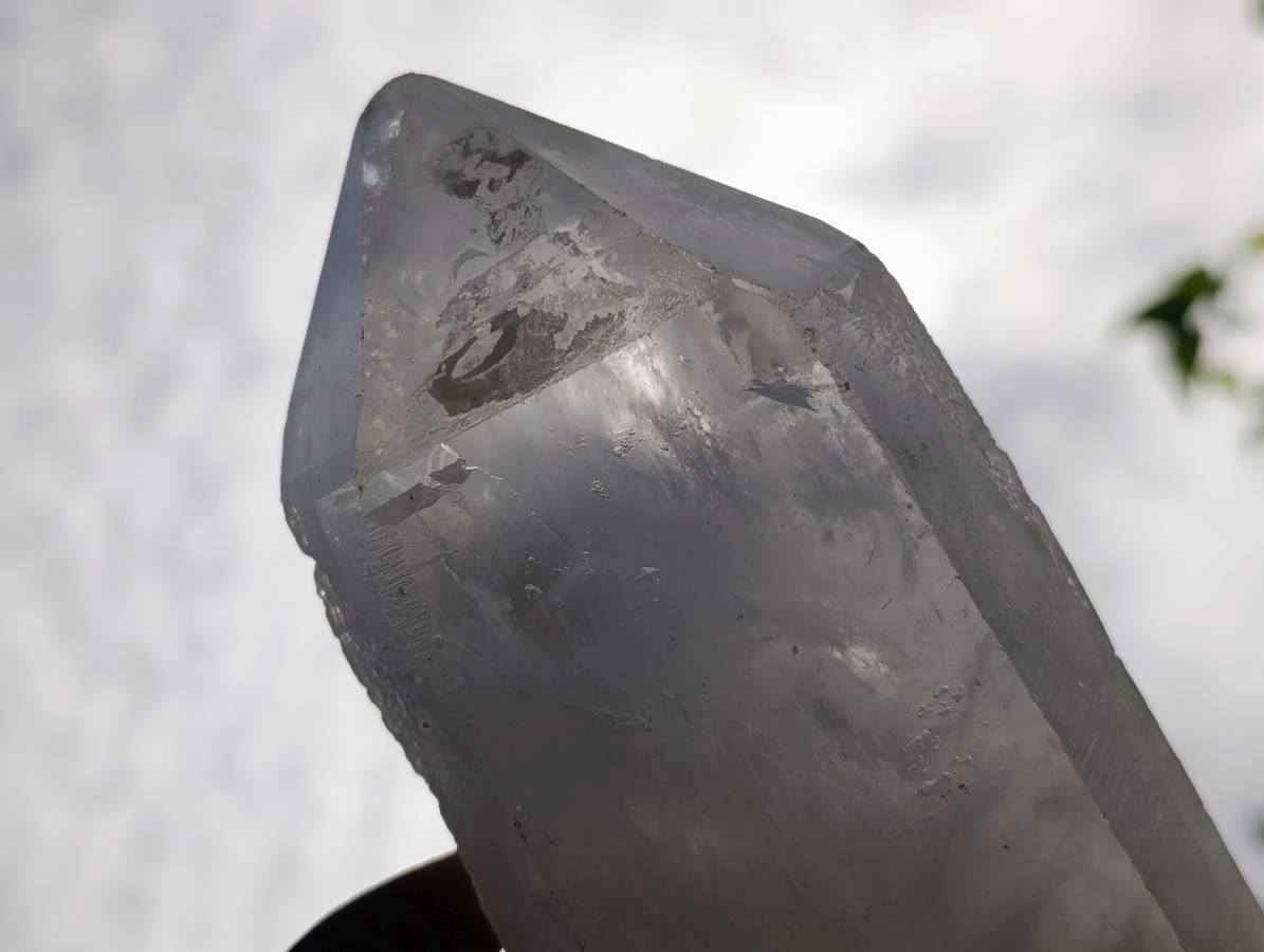 Natural Icy Etched Quartz Crystals x 3 From Madagascar - Toprock Gemstones and Minerals 