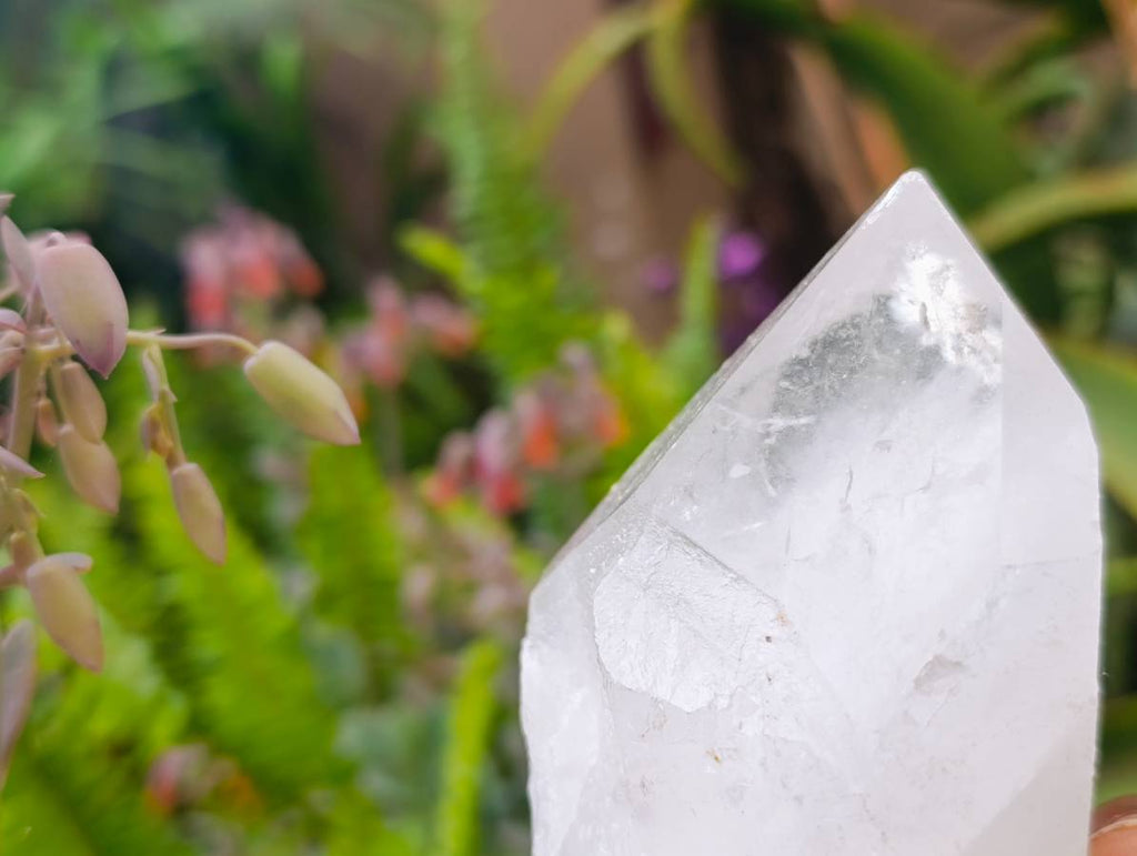 Natural Icy Etched Quartz Crystals x 3 From Madagascar - Toprock Gemstones and Minerals 